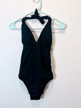 Jantzen Black Halter One Piece Swimsuit Size 6